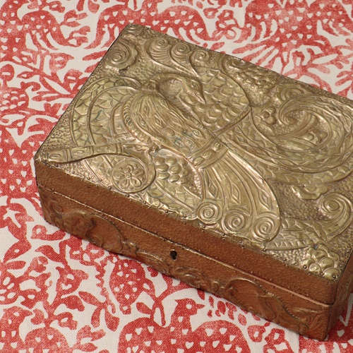 A brass clad wooden box
